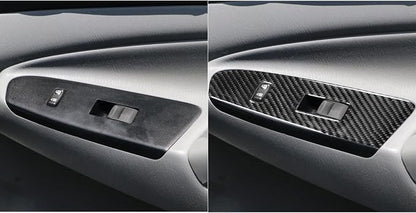 NVCNX Real Premium Carbon Fiber for Toyota 2nd Gen Tacoma Accessories 2012-2015 2013 2014 Car Door Window Switch Panel Cover Interior Trim Thick Overlay Sticker Decal 4PCs - for 4-Door