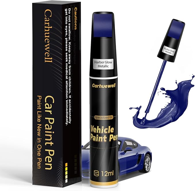 Blue Touch Up Paint for Cars, Car Scratch Repair Pen, Car Paint Touch Up Pen Auto Scratches Remover Easy to Use and Quick Fix(Harbor Glow Metallic)