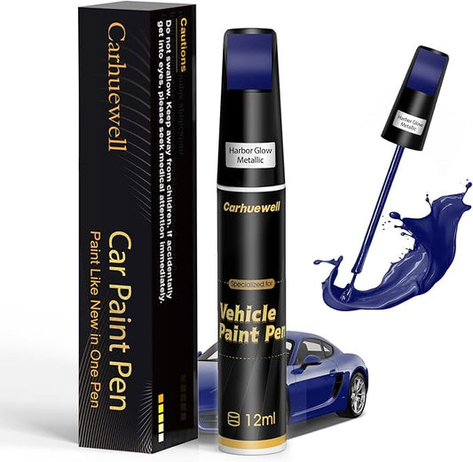 Blue Touch Up Paint for Cars, Car Scratch Repair Pen, Car Paint Touch Up Pen Auto Scratches Remover Easy to Use and Quick Fix(Harbor Glow Metallic)