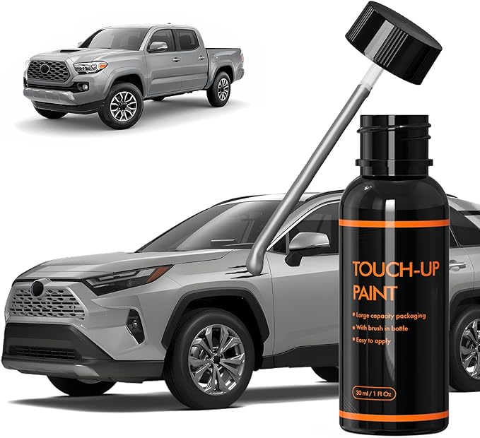 1D6 Silver Sky Metallic Touch Up Paint for Car, DIY Car Paint Scratch Repair Kit, Automotive Paints, Quick & Easy Fix Scratch Repair Compatible with Toyota RAV4/Tacoma/Tundra/Sienna/Sequoia