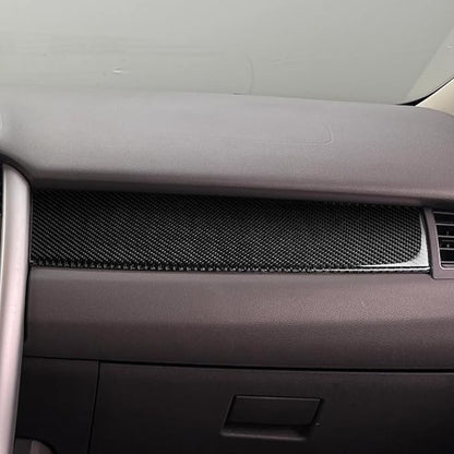 Premium Carbon Fiber Compatible with Ford Edge 2011-2014 2012 2013 SEL/Limited/SE/Sport Accessories Car Co-Pilot Storage Box Upper Trim Panel Cover Interior Trim Sticker Decal Black 2PCS