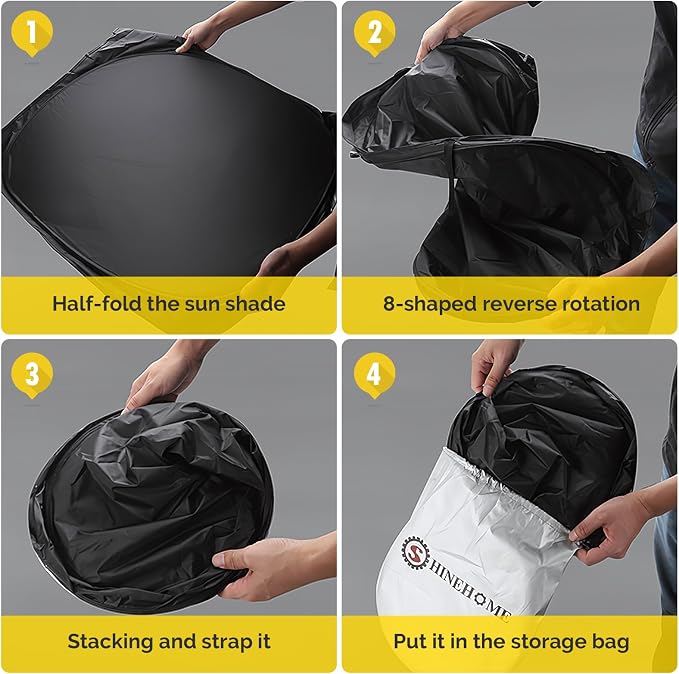 Car Sun Shade for 2016-2024 2025 2026 Toyota Tacoma Windshield Sun Shade, Sun Visor Windshield Screen Cover for Tacoma Front Window Sunshade Foldable Auto Interior Accessories UV Block to Keep Cool