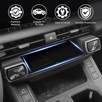Wireless Charging Protective Mat for Toyota RAV4 2026 Accessories, Center Console Wireless Charger Mat Phone Charge Area Silicone Mat Silicone Pad for Toyota RAV4 2026