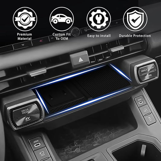 Wireless Charging Protective Mat for Toyota RAV4 2026 Accessories, Center Console Wireless Charger Mat Phone Charge Area Silicone Mat Silicone Pad for Toyota RAV4 2026