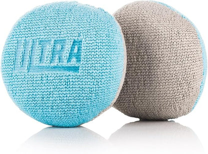 The Rag Company - Ultra Pearl Puck Applicator - Pearl Weave Microfiber with Patented No-Soak Barrier for Applying & Buffing Waxes, Coatings, & Cleaners, 4 Pack