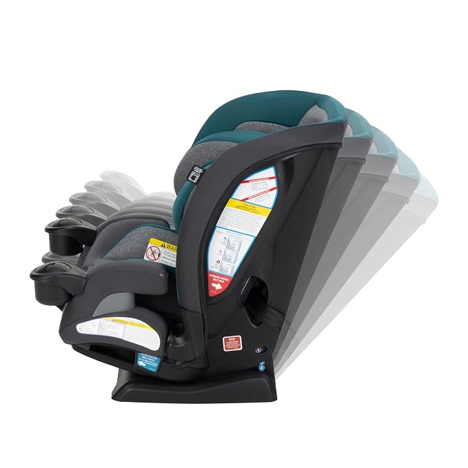Safety 1st EverSlim 4-in-1 Convertible Car Seat, SecureTech Chest Clip, Ultra-Slim, 4-Mode Infant to Booster, Baby Car Seat, 5-100 lbs, Memory Foam, Fiddlehead