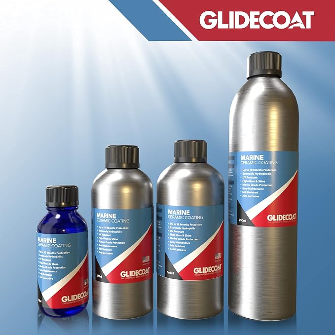 Marine Ceramic Coating Kit - Complete Boat Detailing Supply Kit with Marine Ceramic Coating, Nano Polish, Nano Compound, Nano Wash and Surface Wipe
