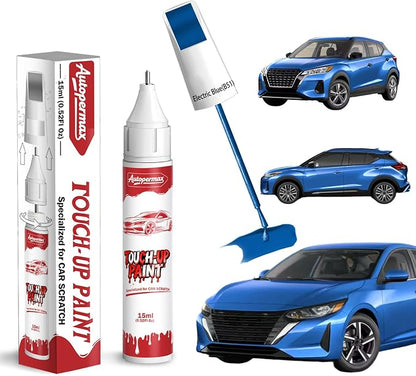 B51 Electric Blue Car Touch Up Paint for Nissan, Color Accurate Two-In-One Car Paint Scratch Repair Pen, Professional Scratch Remover for Vehicles Chips and Nicks Scuff
