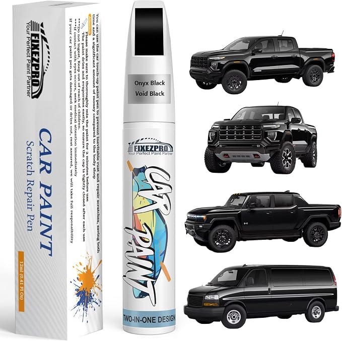 Onyx Black/Void Black(GBA/WA8555) Touch Up Paint for GMC, Exact Color Match Car Paint Scratch Repair Remover Pen Kit Fix Vehicle Chips and Automotive Nicks Scuff