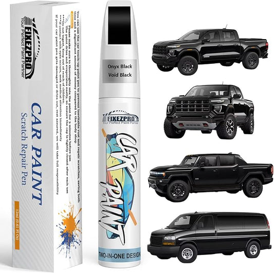 Onyx Black/Void Black(GBA/WA8555) Touch Up Paint for GMC, Exact Color Match Car Paint Scratch Repair Remover Pen Kit Fix Vehicle Chips and Automotive Nicks Scuff