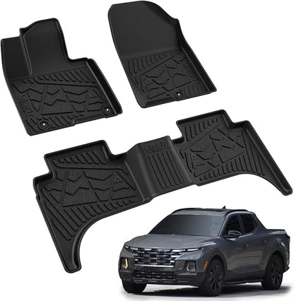 LASFIT Floor Mats for Hyundai Santa Cruz 2026 2025 2024 2023 2022, Custom Fit TPE All Weather Floor Liners 1st & 2nd Row Car Mats Accessories for Hyundai Santa Cruz 2022-2026, Black