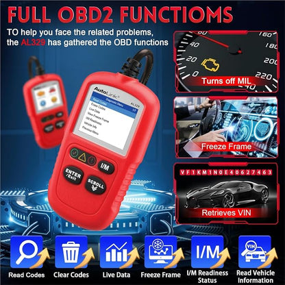 Autel Autolink Al329(Upgraded AL319) Code Reader OBDII Scanner