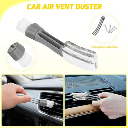 Nilight 15PCS Car Detailing Kit Auto Cleaning Tools Wash Set with Storage Carry Bag Beginners Easy to Use for Interior Exterior Car Care Clean Windshield Dashboard Seat Air Vents Wheels Tires, Yellow