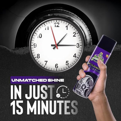 Cristal Products Untouchable Tire Shine Spray – Long-Lasting Wet Tire Finish for Deep Gloss & Protection – Waterproof Tire Shine, Easy Application, Premium Tire Cleaner Shine