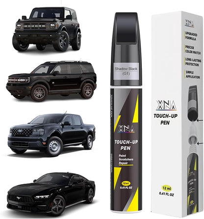 XNA Shadow Black(G1) for Ford Touch Up Paint, Car Scratch Remover for Nicks and Chips Repair, 2-In-1 Quick & Easy Fix Car Scratch Repair Kit with Exact Color-Matched