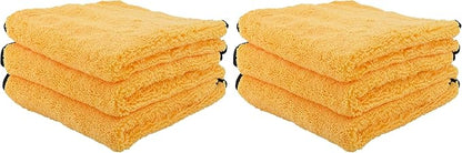 Chemical Guys Professional Grade Premium Microfiber Towels for Cars,Gold,16" x 16",Ultra-Soft and Scratch-Free Car Detailing Cloths for Trucks,Motorcycles,and More,(Pack of 6)