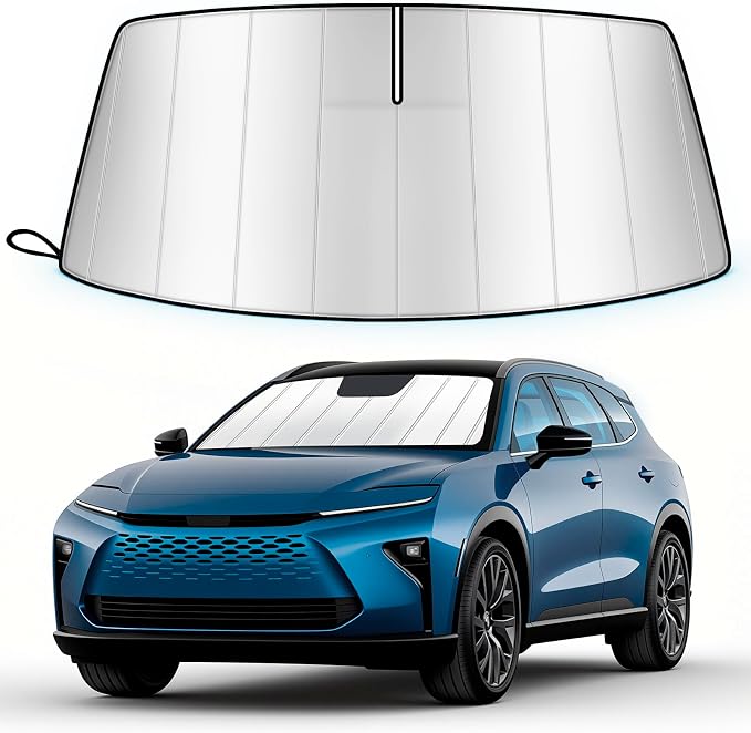 Windshield Sun Shade for Toyota Crown Signia SUV 2025-2026, Custom Fit Folding Design Car Front Window Sunshade Sun Visor Shield Accessories for Interior Protector, Blocks UV