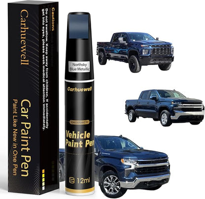 Northsky Blue Metallic(GA0/WA619D) Touch Up Paint for Chevrolet, Car Paint Pen Scratch Repair Two-In-One Touch Up Paint, Exact Color Match for Chevrolet Automotive Scratch Remover for Deep Scratches