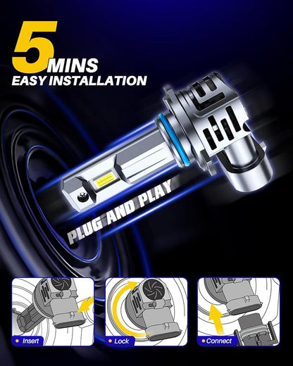 AUTOONE Upgraded 9005 HB3 Fog Bulbs, 700% Bright 24000 Lumens