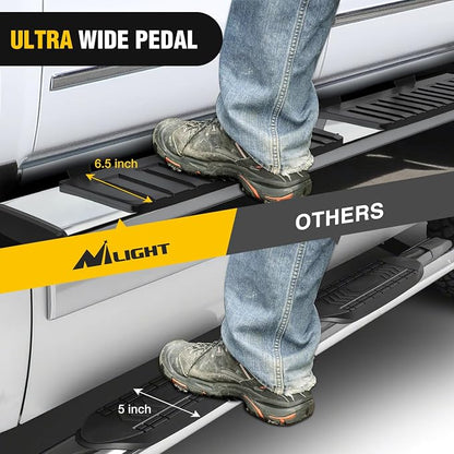 Nilight Running Boards for 2022 2023 2024 2025 2026 Toyota Tundra Crew Max Cab 4 Full Size Doors 6 Inch Stainless Steel Bolt-on Side Step Nerf Bars