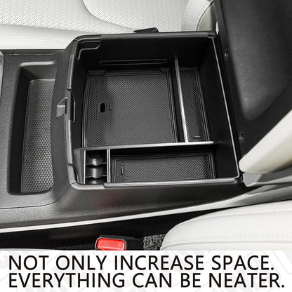 HGWEI Center Console Organizer Compatible with Kia Carnival KA4 MPV 2022 2023 2024 2025 2026 Accessories Armrest Storage Box, Secondary Insert Tray Coin Holder, Black