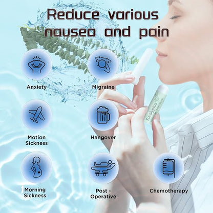 Hion Nausea Relief Inhaler-Eucalyptus, Natural Essential Oils Inhalers