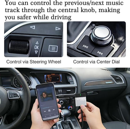 Audi Bluetooth car Music High-Definition Adapter,Wireless Audio Music Adapter,Compatible with Audi 3G AMI, 2G AMI Interfaces,Mercedes Media,Mercedes Music,and Volkswagen Music Interface