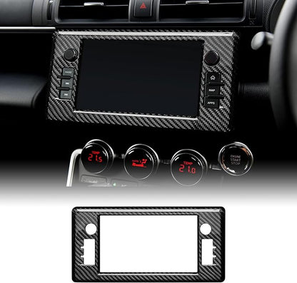 AIRSPEED Hard Carbon Fiber for Toyota GR86 Subaru BRZ 2021 2022 2023 2024 2025 Car Navigation Screen Frame Cover Center Console Interior Trim Accessories, Black