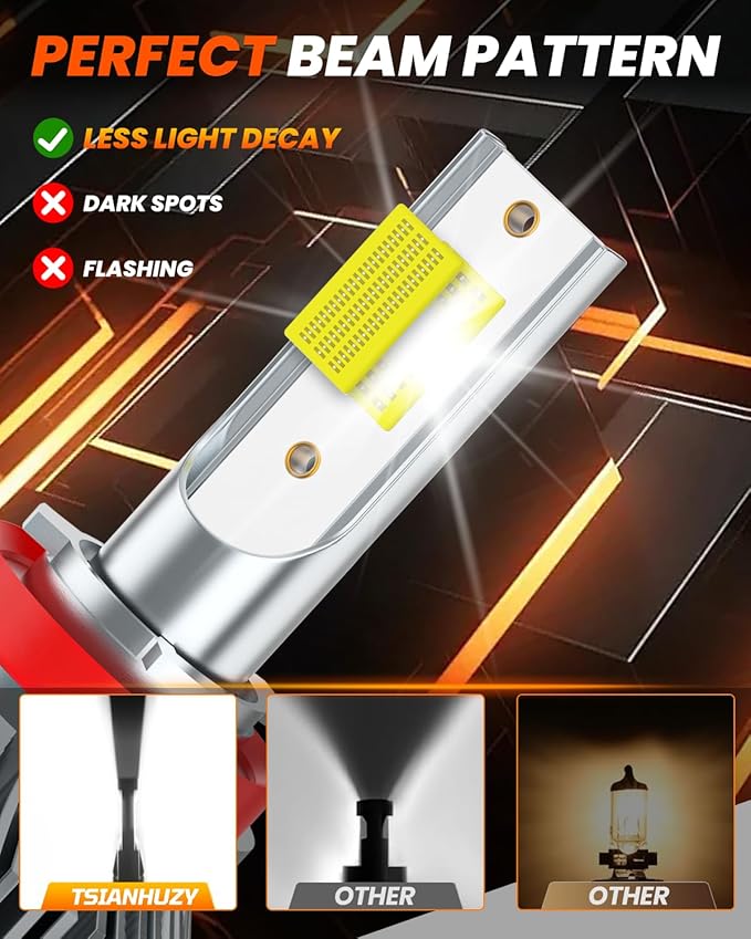 Fit for 2014-2020 Nissan Rogue Fog Light Bulbs Combo,IP68, 6-Pack