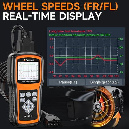2026 FOXWELL NT630 Plus OBD2 Scanner with ABS and SRS, ABS Auto Bleed Scan Tool, Brake Code Reader with Live Data, Bidirectional Control & SAS Oil EPB Reset Diagnostic Tool