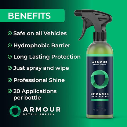 Armour Detail Supply Ceramic Spray Sealant Coating - Superior Automotive Protection, Safe on all Vehicles, Ultra Hydrophobic
