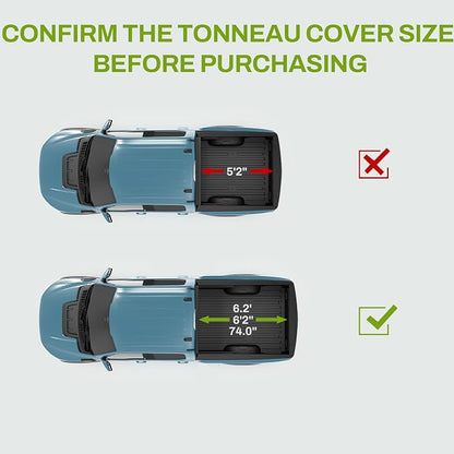 AUTOSAVER88 Soft Tri-fold Truck Bed Tonneau Cover Fit for Chevy Colorado/GMC Canyon 2015-2022 6.2ft Bed