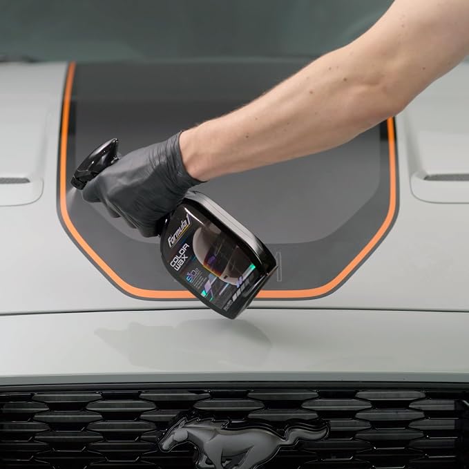 Formula 1 Color Wax Spray for Silver Cars, Gives Ceramic Water Beading Protection and Ultimate Shiny Finish, Fills Minor Scratches with Color-Match Pigment, 23 oz