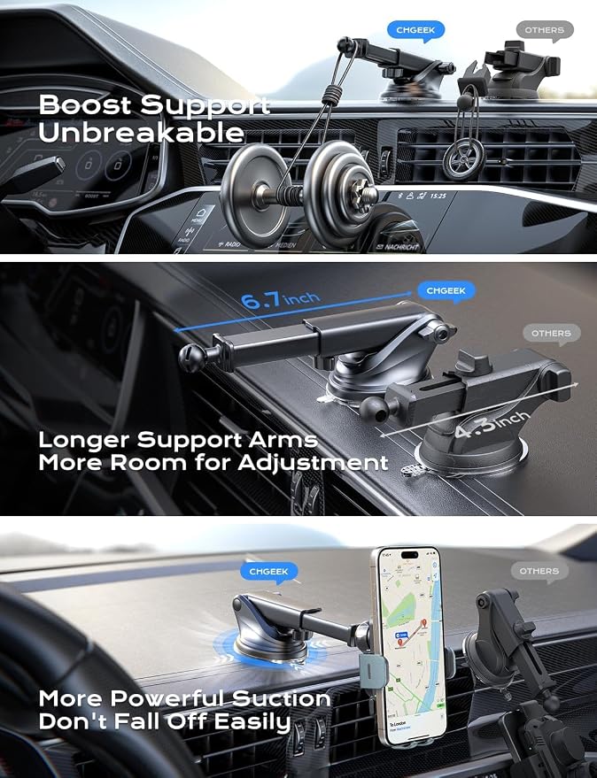 Wireless Car Charger, 15W Fast Charging Auto Clamping Car Charger Phone Mount Phone Holder fit for iPhone 15 14 13 12 11 Pro Max Xs, Samsung Galaxy S24 Ultra S23 S22 S21, S20, S10+, Green