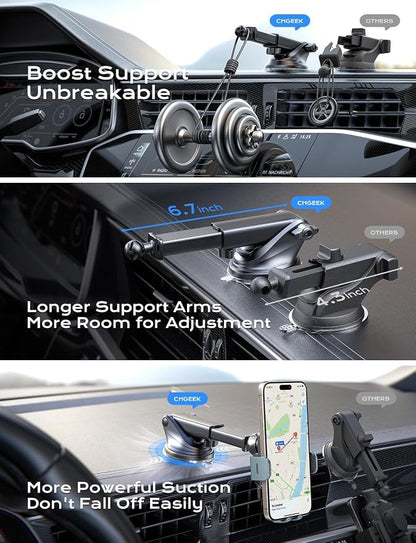 Wireless Car Charger, 15W Fast Charging Auto Clamping Car Charger Phone Mount Phone Holder fit for iPhone 15 14 13 12 11 Pro Max Xs, Samsung Galaxy S24 Ultra S23 S22 S21, S20, S10+, Green