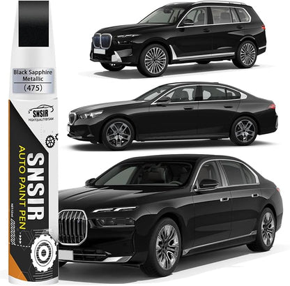 Car Touch up Paint(475 Black Sapphire Metallic) Compatible with BMW | Automotive Paint Pen for BMW 2/3/4/5/7/8/X1/X2/X3/X4/X5/X6/X7/XM/Z4/i4/i5/i7, Car Paint Pen Scratch Repair