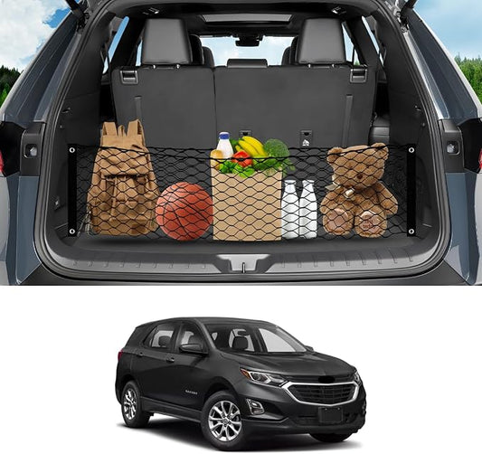 Karltys Envelope Style Cargo Net for 2018-2026 Chevy Equinox and GMC Terrain, Elastic Heavy Duty Rear Trunk Cargo Net Storage Organizer for 2024-2026 Chevrolet Equinox EV