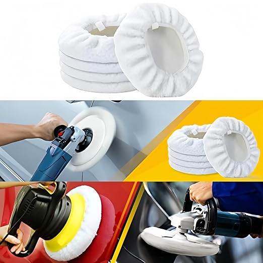 5 Pcs 10 INCH Polisher Polish Pad Polishing Buffling Car Buffer Waxer