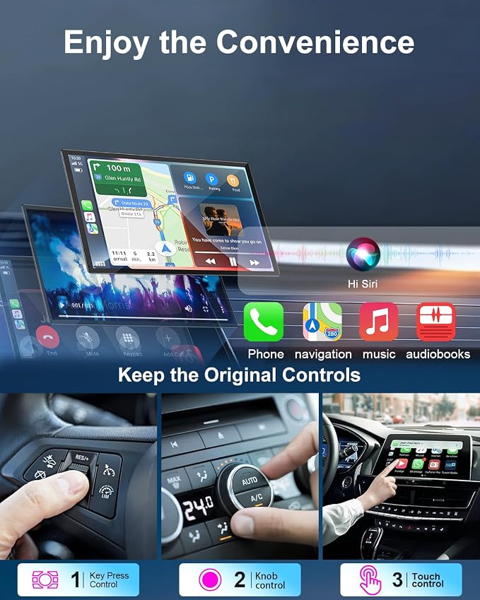 Wireless CarPlay Adapter for Apple iPhone, for Convert Wired to Wireless Car Play Adapter, USB A & C Connector, Compatible with OEM Wired CarPlay Vehicles & iOS 10+