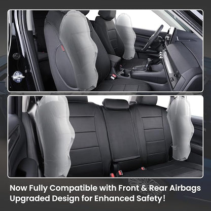 EKR CRV Seat Covers Custom Fit for Honda CRV 2023 2024 2025 2026 Car Seat Cover Full Set for Trucks SUV,Waterproof Car Seat Cushion,Neoprene (Black)