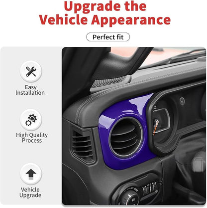Center Console Dashboard Decorative Panel Trim Cover Kit Compatible with 2024-2026 Jeep Wrangler JL JLU & Jeep Gladiator JT(Purple)