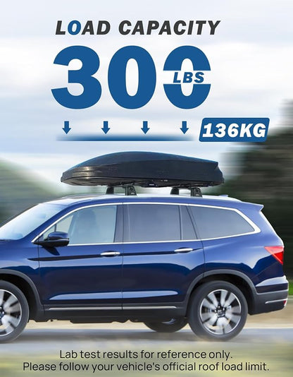 JOYTUTUS Roof Rack Cross Bars Compatible with Honda Pilot 2016-2022 Without Roof Side Rails, Lockable Aluminum Crossbars for Roof Racks Suitcases Kayaks Canoes Bikes Skis