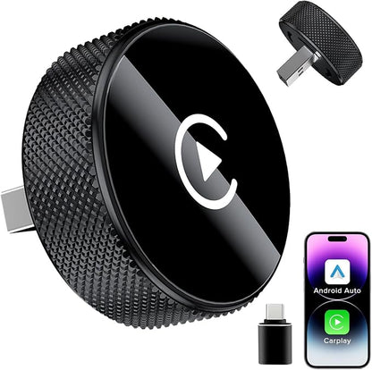 LENVA Wireless CarPlay Adapter, 2025 Upgrade Mini Design for Cars, Plug and Play Easy Use Fast Stable Connection No Delay (Only for iPhone, Not for Android)