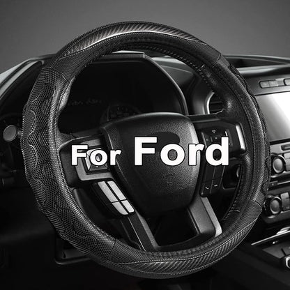 GIANT PANDA Car Steering Wheel Cover for Ford F150 F250 F350 Expedition 15.5-16 inches - Gray