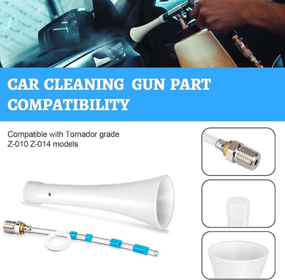 Nozzle Repair Kit for Car Cleaning Gun Parts Z-010 and Air Blow Out Tool Z-014 for, Includes CT-100 Plastic Cone, CT-101 Weighted Tube & CT-102 Washer Car Cleaning Tools (1 Set)