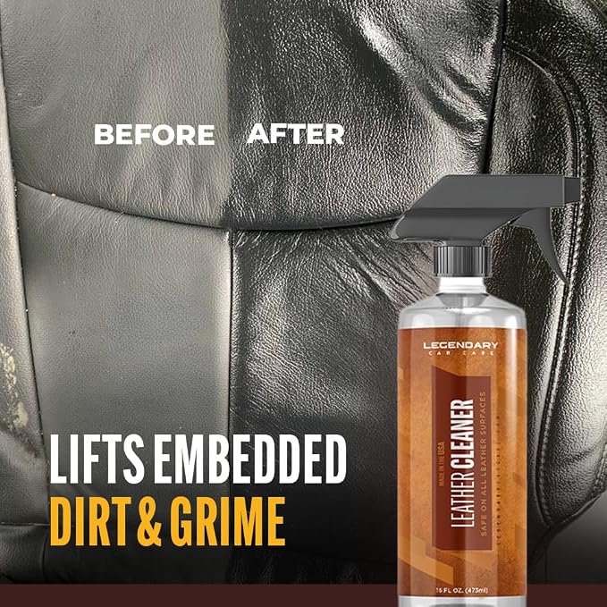 Legendary Leather Cleaner - Colorless Interior Car Cleaner & Interior Detailer - Lifts Dirt, Grime & Spots with a Natural Finish - Car Cleaning Supplies for Your Truck, SUV & Van