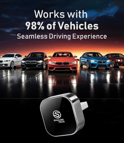 Wireless Car Play Adapter & Car Play Wireless Adapter 2-in-1, SHALOM TECH 5.8GHz Wired to Wireless Dongle, Plug & Play for Factory Wired CarPlay Cars, USB A USB C- Dark Grey