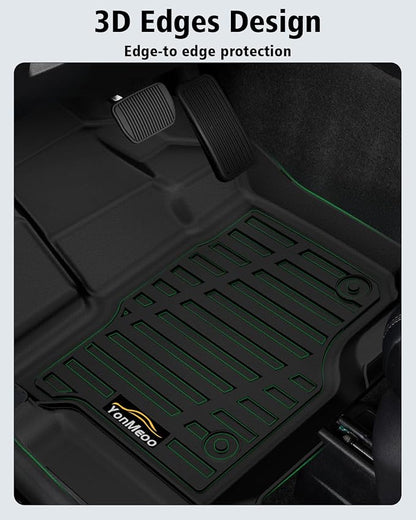 Floor Mats Custom Fit for Ford F150/F-150 2026 2015-2025 SuperCrew Cab (Includes 22-25 Lightning Models) All Weather TPE Rubber Floor Liners Anti-Slip Full Set for Ford F-150 2026 Accessories