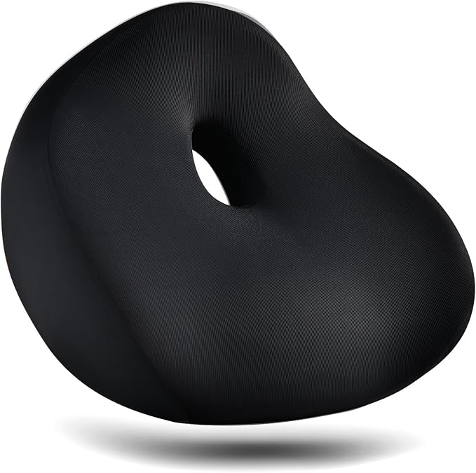 FLORICH Upgrade Large Car Seat Cushion for Long Sitting, Ergonomic Memory Foam Driving Seat Cushion for Back & Sciatica Pain Relief, Non-Slip Washable Seat Cushion for Car, Driver, Office-Black