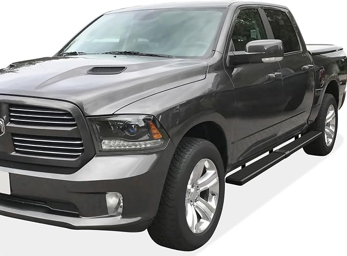 APS Wheel to Wheel Running Boards 6 inches Compatible with Ram 1500 2009-2018 Crew Cab 5.5ft Short Bed & Ram 2500 3500 2010-2026 (Nerf Bars Side Steps Side Bars)